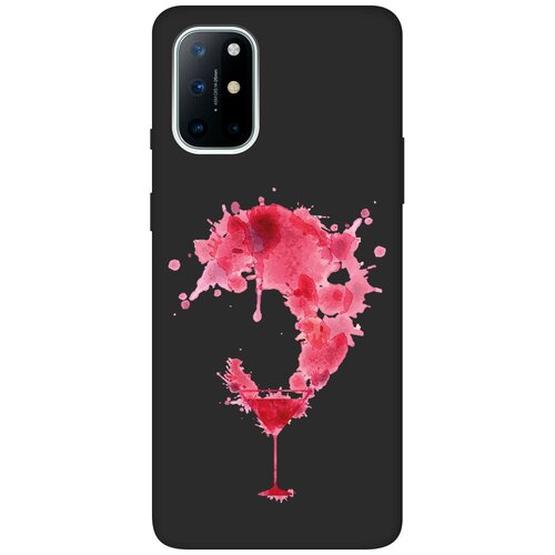 Матовый чехол Cocktail Splash для OnePlus 8T / ВанПлюс 8Т с 3D эффектом черный матовый чехол love charger w для oneplus 8t ванплюс 8т с 3d эффектом черный