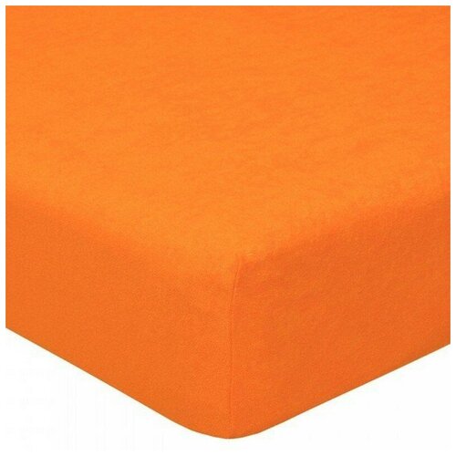 фото Простыня 180х200 на резинке махровая апельсин артдизайн