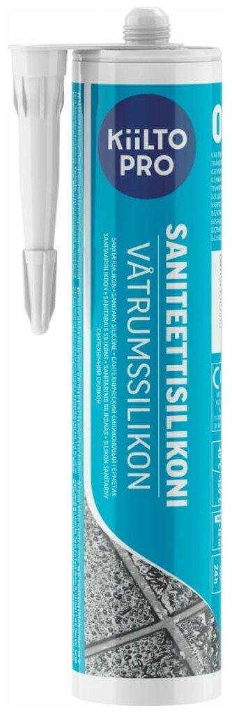 фото Нейтральный, цветной, силиконовый герметик Kiilto Saniteettisilikoni №31, светло-коричневый, 0,31 л.