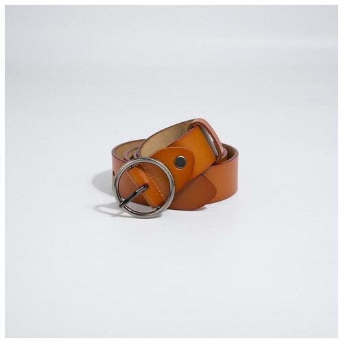 фото Ремень женский, ширина 3,5 см, винт, пряжка металл, цвет рыжий rusexpress