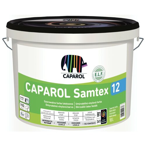 Краска для стен и потолков Caparol Samtex 12 цвет матовый белый 2.5 л