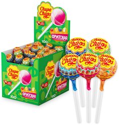 Карамель Chupa Chups Фруктовая с соком + кола, 12 г, 100 уп.