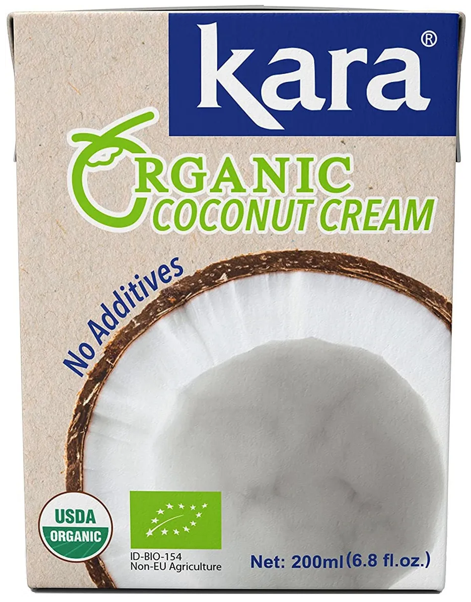 Органические кокосовые сливки Кara Organic, ж.24%, 200 мл.