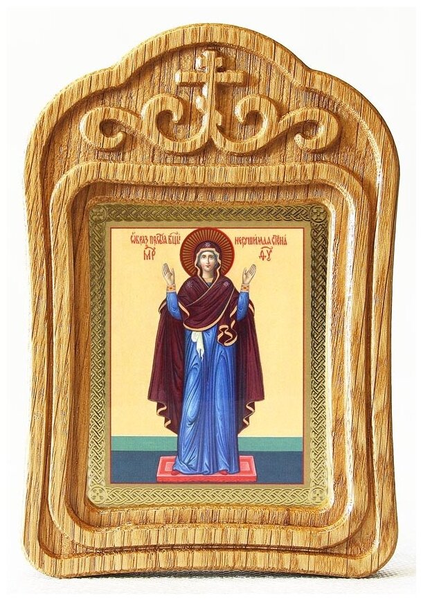 Икона Божией Матери "Нерушимая Стена", резная рамка