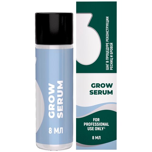 Innovator Cosmetics Сыворотка для реконструкции ресниц и бровей GROW SERUM, 8 мл