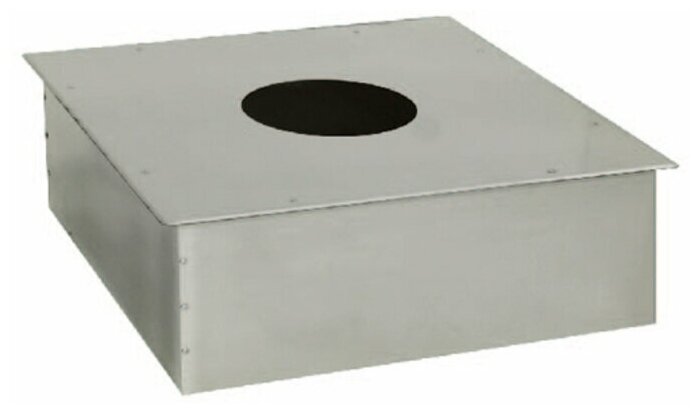 фото Узел прохода перекрытия Дымок для дымоходов на трубу с изоляцией 115х200 мм AISI 430