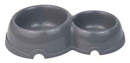 Yami Yami миски Двойная круглая миска для кошек пластиковая, 150 и 250мл (2311сер), 0,104 кг