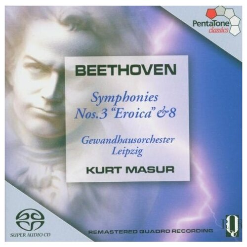 Beethoven. Symphony No.3 in E flat, Op.55 -'Eroica' Symphony No.8 in F, Op.93 Gewandhausorchester Leipzig, Kurt Masur