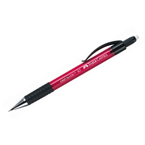 Карандаш механический Faber-Castell Grip Matic 1377 0.7мм, грип, с ластиком, автоподача грифеля, красный