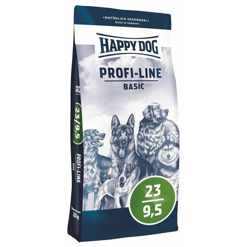 Сухой корм Happy Dog Profi Line Basic, для любых пород, птица и рыба, 20 кг