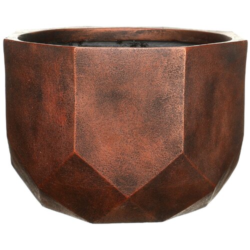 Настольный горшок для цветов Idealist Lite Геометри Круглый, бронзовый, D23 H17 см, 7 литров