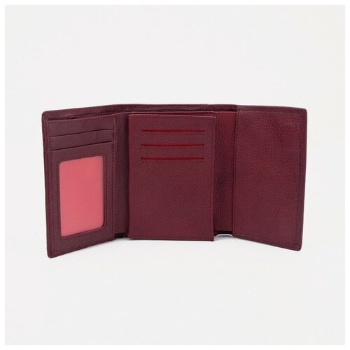 фото Кошелёк на магнитах, цвет бордовый