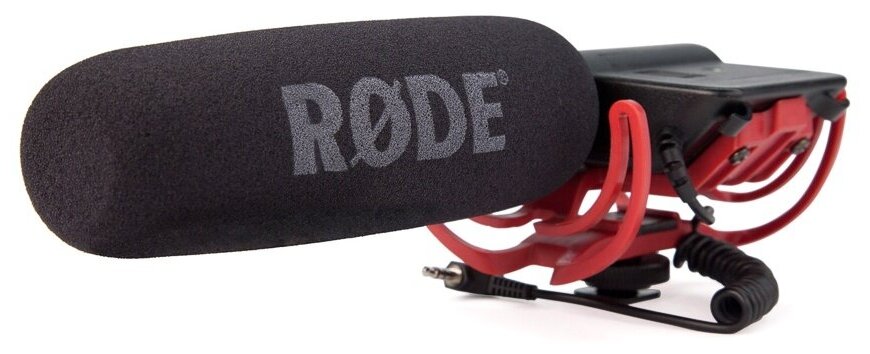 RODE VideoMic Rycote Направленный накамерный микрофон. Частотный диапазон: 40Гц-20кГц, выходной импеданс: 200 Ом, сигнал/шум: 74 дБ (1 кГц на 1 Па), э