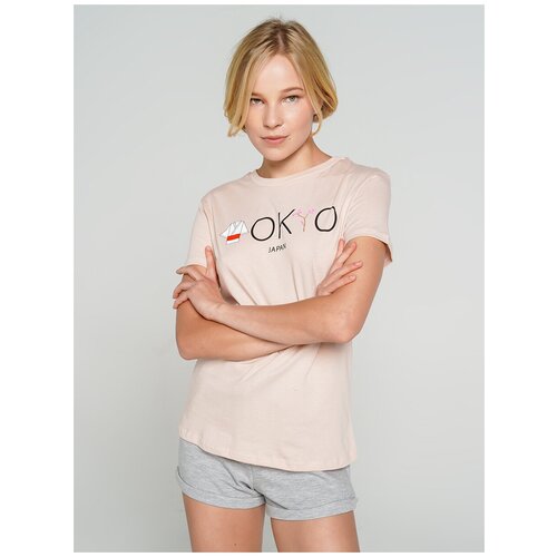 фото Футболка с кор.рукавом твое 67766 размер xl, светло-розовый, women