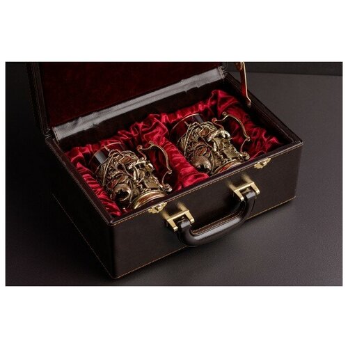 Art Master Подстаканники Art Master Набор подстаканников «Рыбалка» (2 шт ) в подарочном футляре