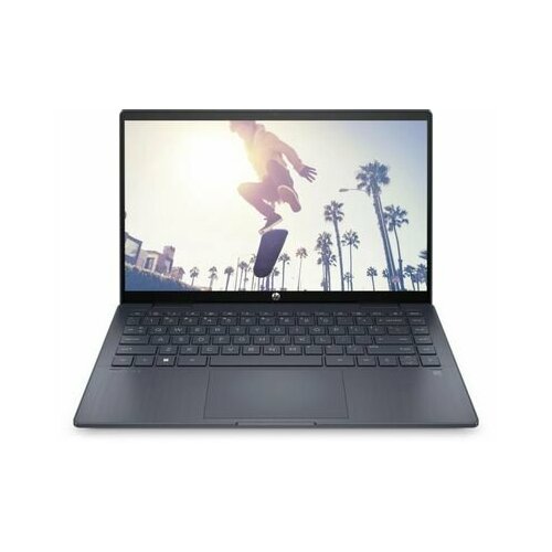 Ноутбук HP Pavilion x360 14-ek1026ci 9D3T2EA, 14, трансформер, IPS, Intel Core i7 1355U 1.7ГГц, 10-ядерный, 16ГБ DDR4, 512ГБ SSD, Intel Iris Xe graphics, Free DOS, синий ноутбук игровой hp zbook studio g8 15 6 ips intel core i7 11800h 2 3ггц 8 ядерный 16гб ddr4