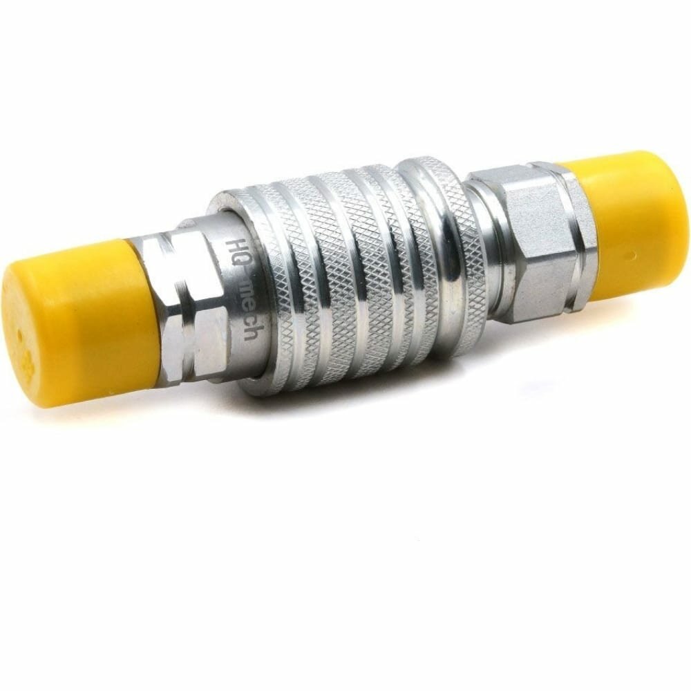 Быстроразъемное гидравлическое соединение HQ-Mech ISO 7241-A конический клапан, БРС M+F, сталь, наруж. резьба M20х1.5, желтый УТ000002806