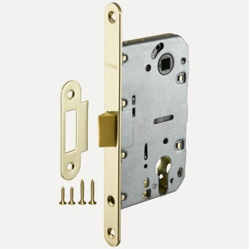 Изображение товара Корпус врезного замка с защёлкой Fuaro PLASTP85C-50 (P85C-50) GP латунь