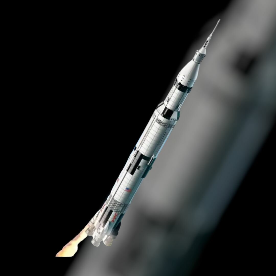 Конструктор Ракетно-космическая система наса Сатурн-5-Аполлон мини 18018, 586 дет. — фото 1