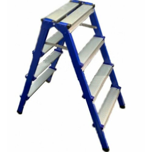 Стремянка 4 ступени стальная двухсторонняя 90 см.