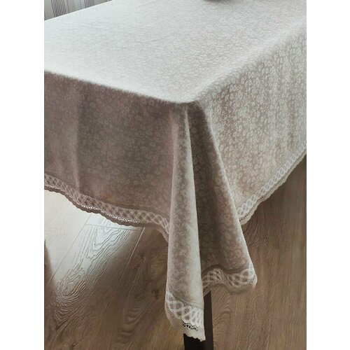 Скатерть жаккардовая серая 