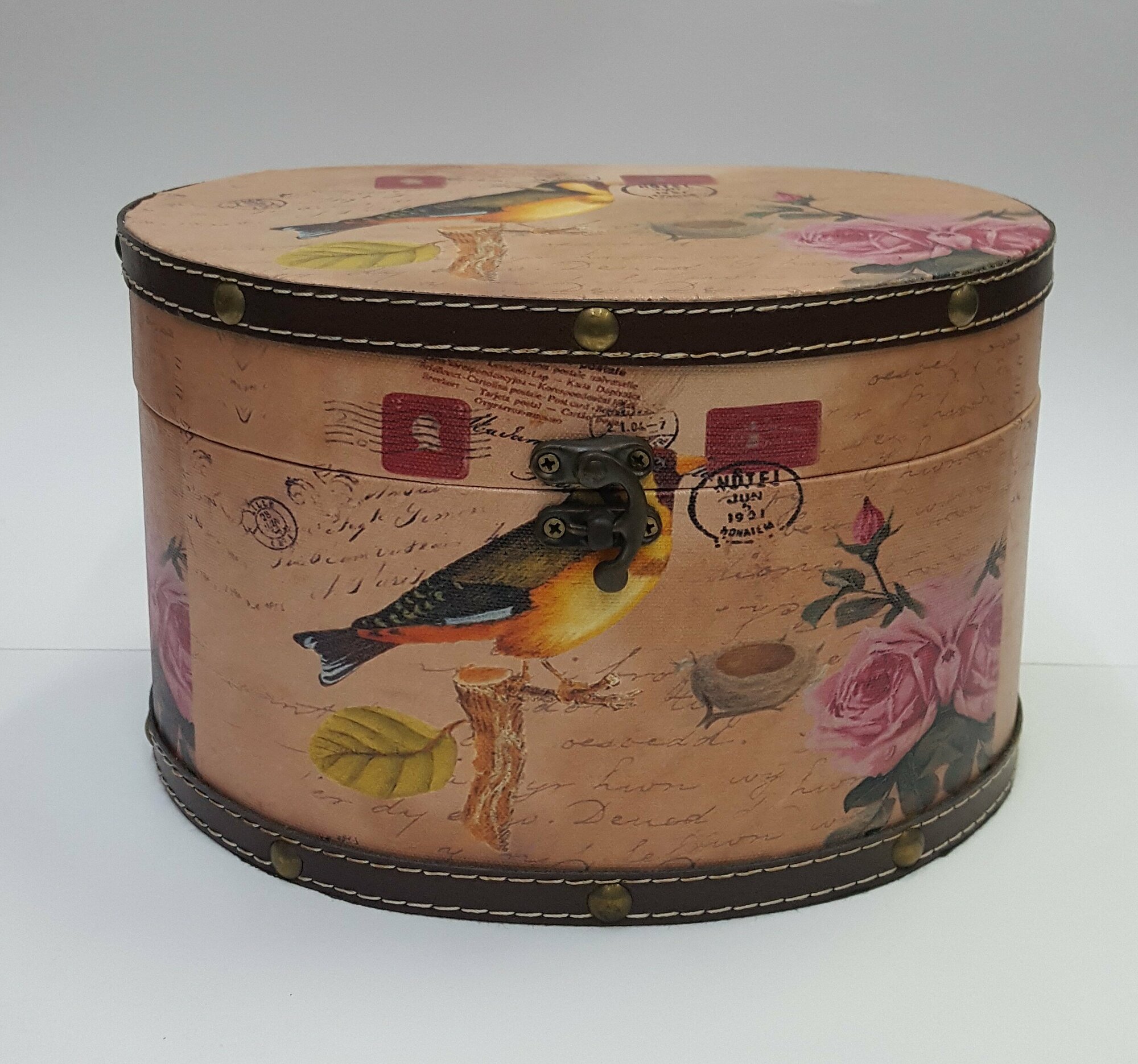 фото Шкатулка овальная Птица универсальная