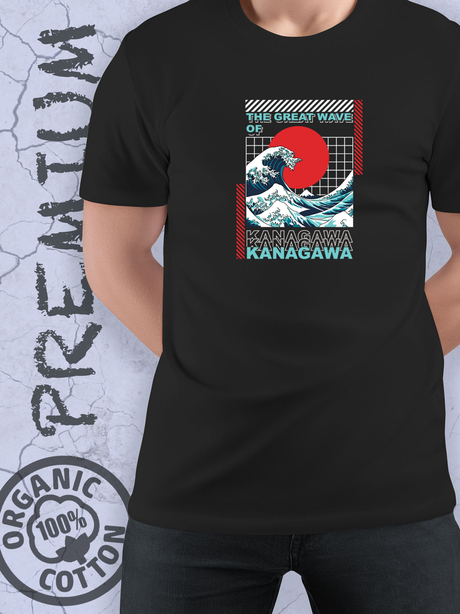 Футболка SMAIL-P the great wave kanagawa-большая волна Канагава