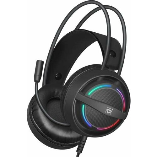 Гарнитура проводная Defender Dexter RGB black 2xJack 35mmUSB игровая кабель 2м 64595 175000₽