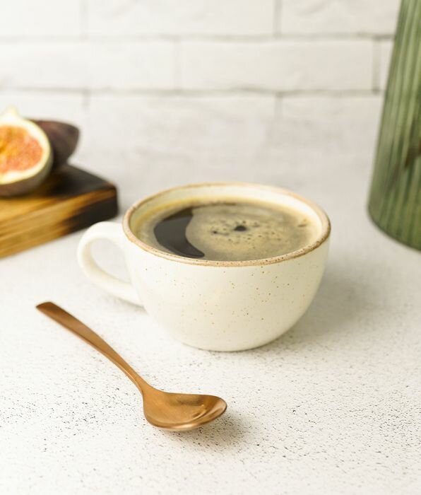 Чашка фарфоровая  Porland  340мл бежевая