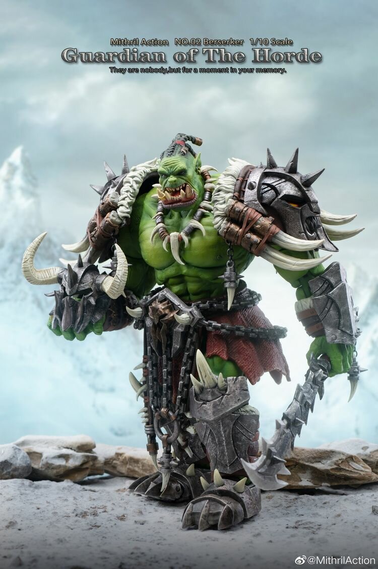 Фигурка Орк Берсерк Защитник Орды - Варкрафт. Orc Berserker Guardian of the Horde - Warcraft. Mithril Action