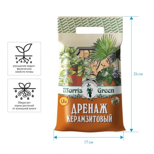 Дренаж керамзитовый 8-20 мм 1,8 л