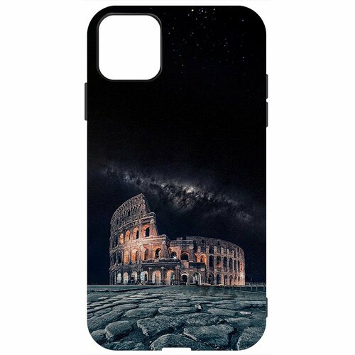 Чехол-накладка Krutoff Soft Case Италия, Колизей для iPhone 11 черный чехол накладка krutoff soft case италия колизей для iphone 7 8 черный