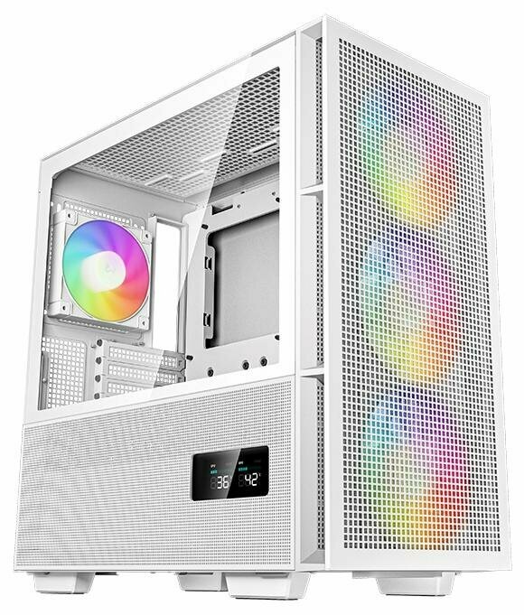 Корпус Deepcool CH560-DIGITAL-WH без БП, боковое окно