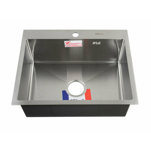 Кухонная мойка из нержавеющей стали GFfrank 60502 60x50x20см, Сатин матовая, сифон в комплекте