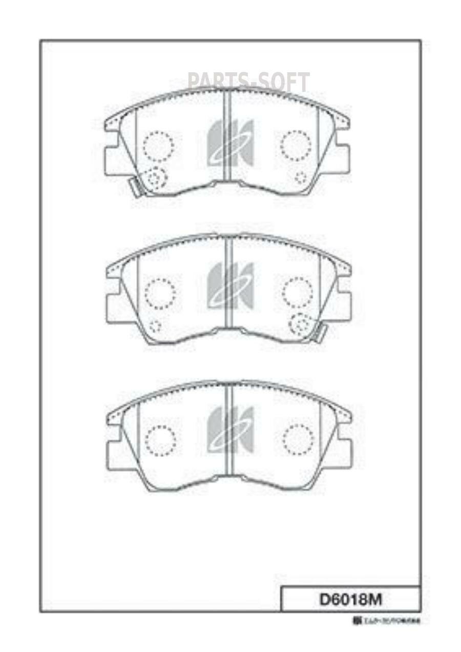 KASHIYAMA D6018M D6018M KASHIYAMA колодка дисковая 233/D6018/PN3172 MB500812/699088/699087/MR389526/128799 F