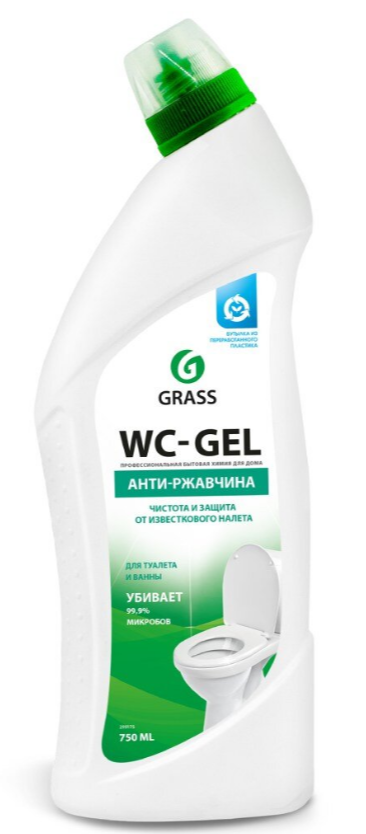 Средство для чистки сантехники GraSS WC-gel, 750 мл.