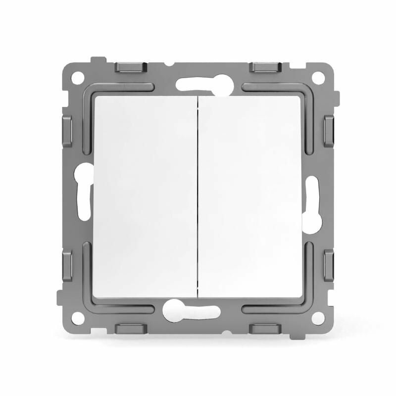 Выключатель 2-кл. СП Pixel 10А IP20 механизм бел. TOKOV ELECTRIC TKE-PX-V2-C01 - фото №2