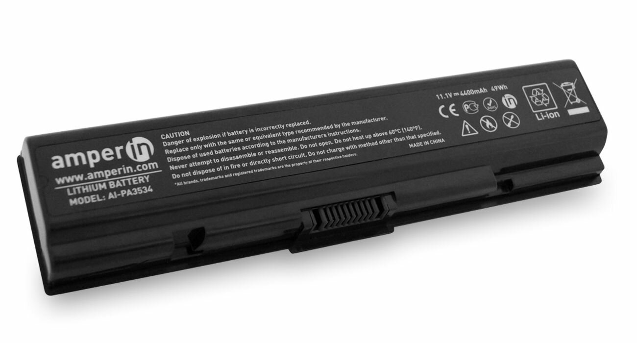 Аккумулятор Amperin для Toshiba Satellite A350 11.1V (4400mAh)