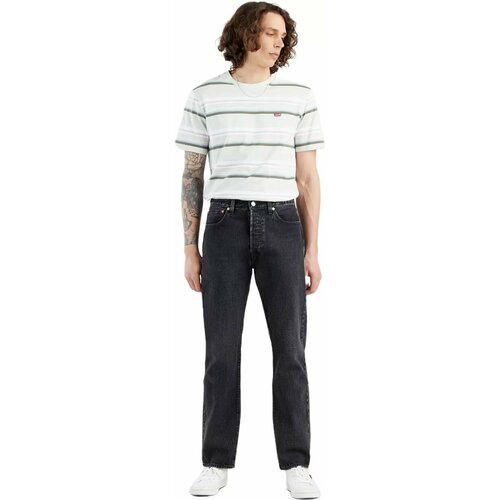 Джинсы зауженные Levi's, размер W28/L28, черный джинсы зауженные размер w28 l28 серый