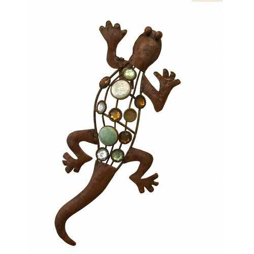 Настенный декор из металла Ящерица Сцинк Медный 615₽