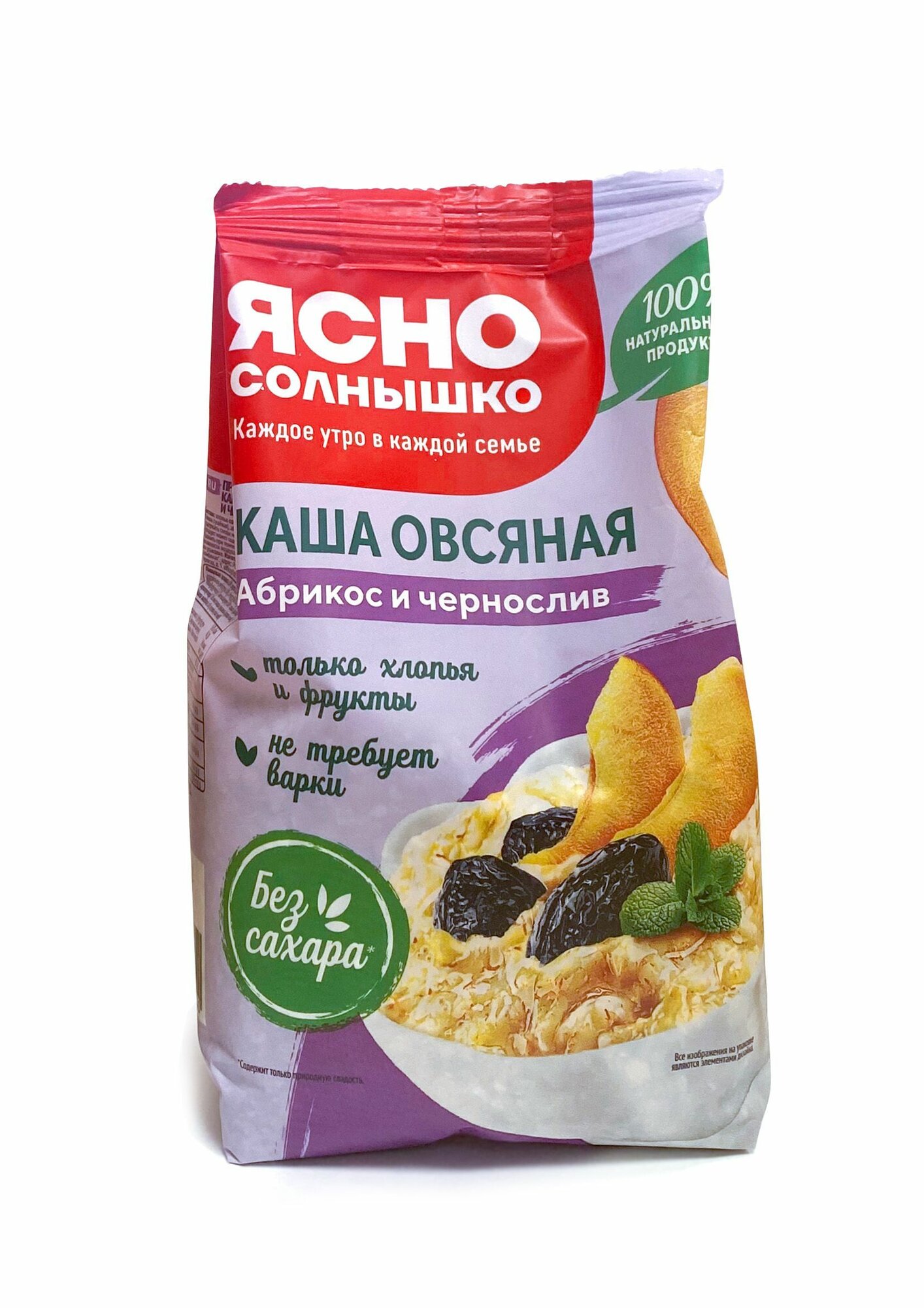 Каша овсяная Абрикос и Чернослив Ясно Солнышко, 300г