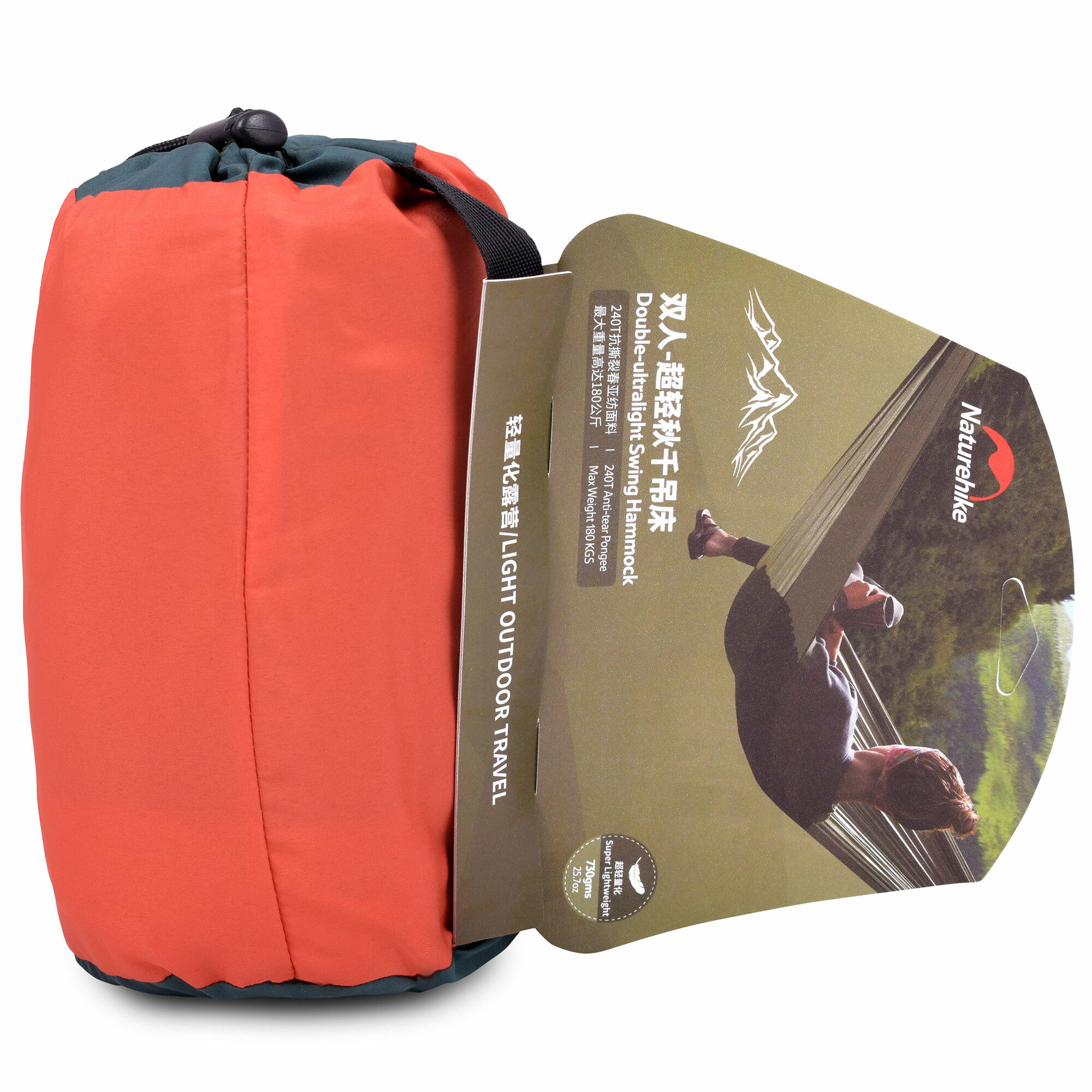 Гамак Naturehike Ultralight swing Double NH21DC011 оранжевый - фотография № 3