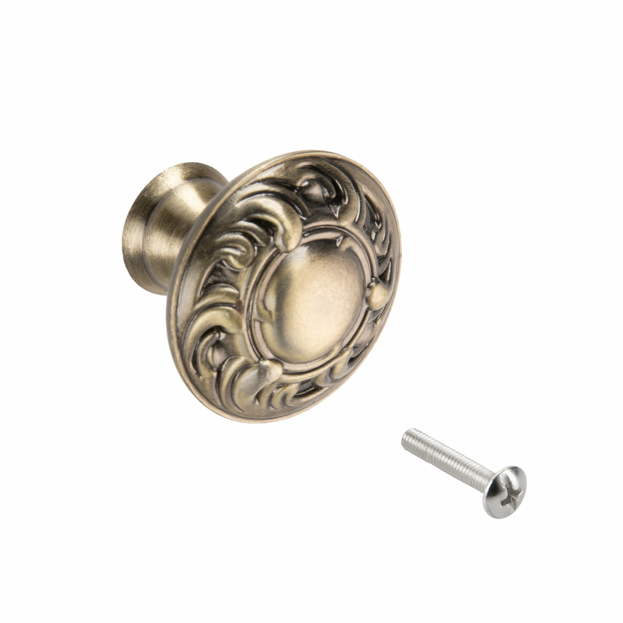 Мебельная ручка кнопка EDSON 2001 ANTIQUE BRONZE  комплект 2 штуки 