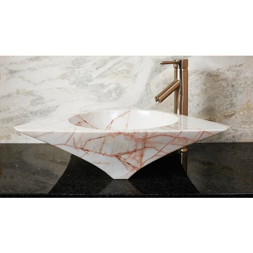 Мраморная раковина для ванной Sheerdecor Prisma 016012111 из белого натурального камня