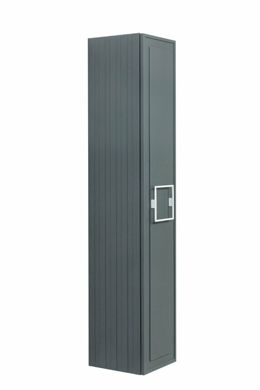 Шкаф-пенал La Fenice Cubo Grigio 30 см подвесной цвет серый матовый FNC-05-CUB-G-30