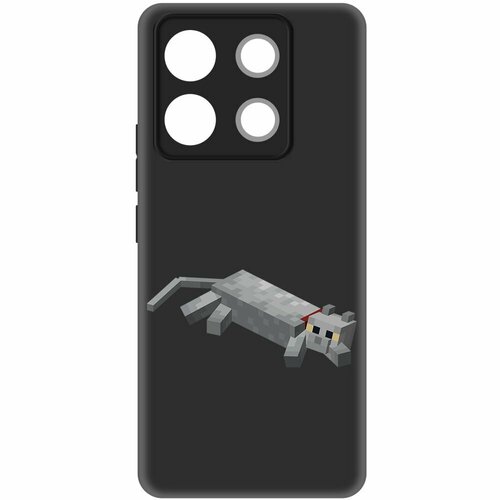 Чехол-накладка Krutoff Soft Case Minecraft-Кошка для Xiaomi Poco X6 черный чехол накладка krutoff soft case minecraft кошка для xiaomi poco f4 черный