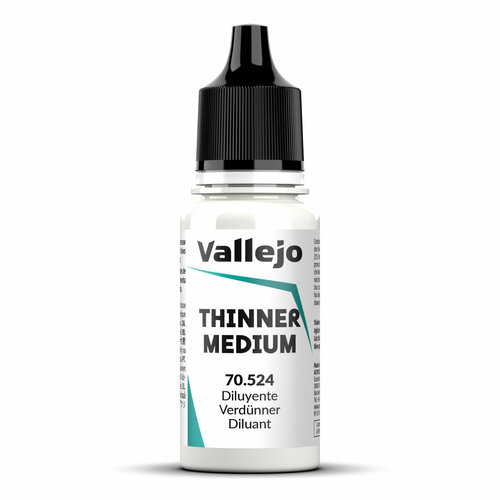 фото Разбавитель краски vallejo серии model color - thinner 70524, техническая, 18 мл acrylicos vallejo