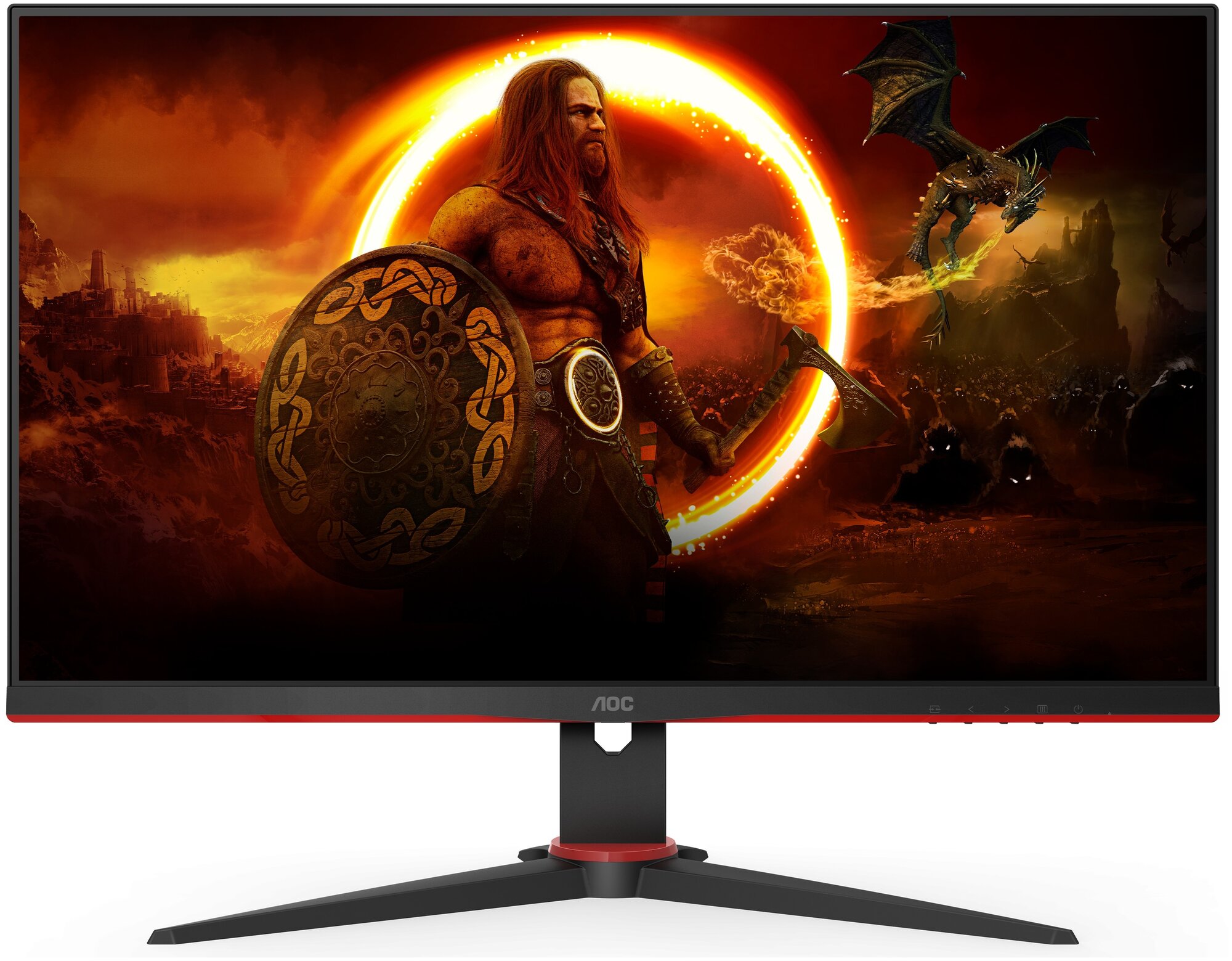 23.8" Монитор AOC24G2ZE/BK, 1920x1080, 240 Гц, IPS, черный/красный