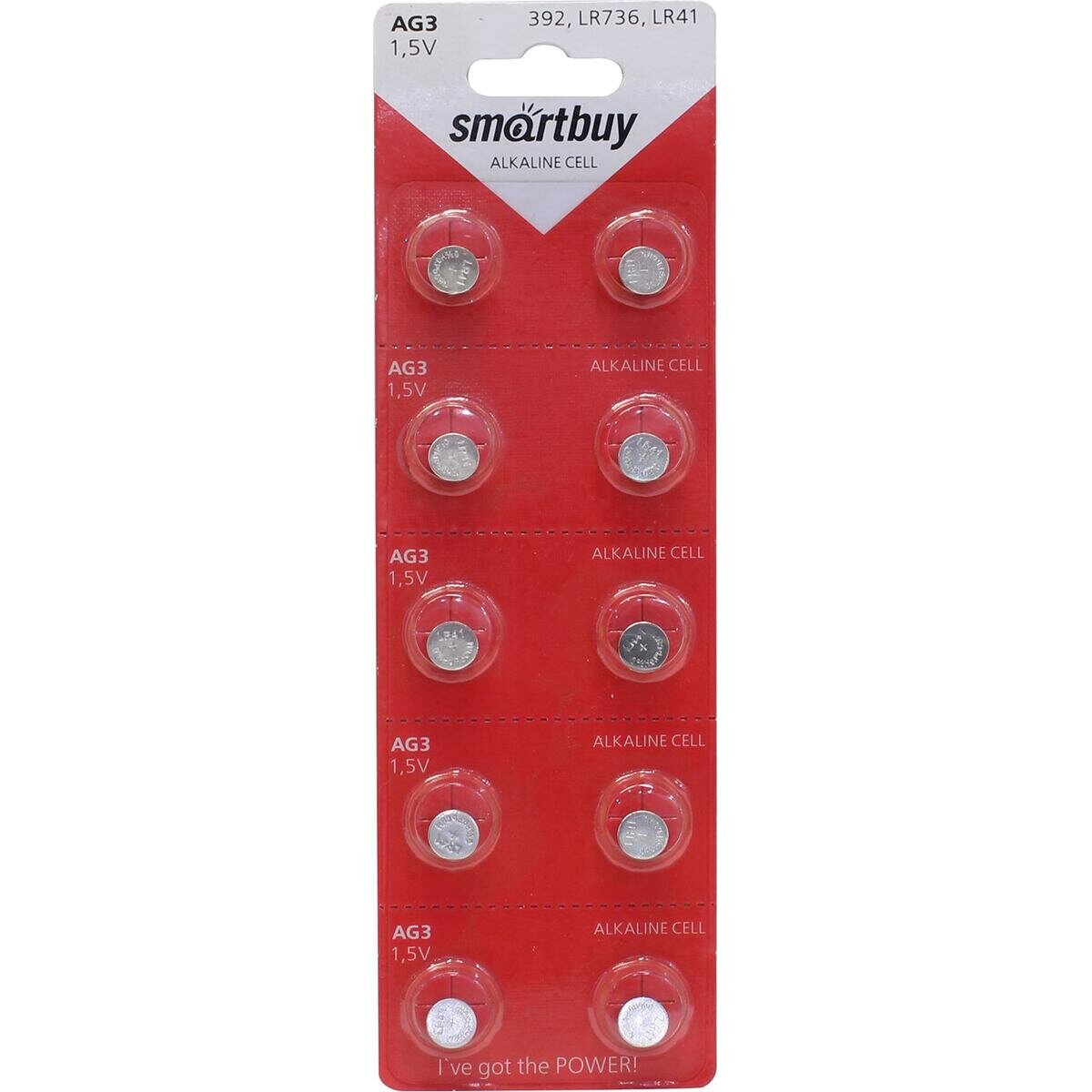 Батарейки Smartbuy Alkaline Cell AG3 (392, LR736, LR41)