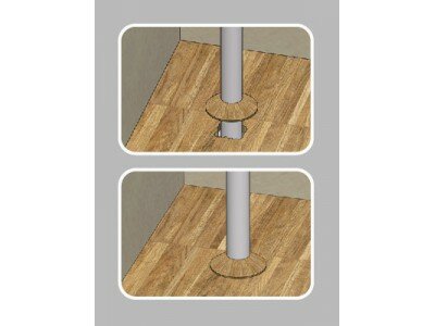 Розетта напольная из ПВХ D-32 мм Венге, (обвод для труб) 2 шт. — фото 1